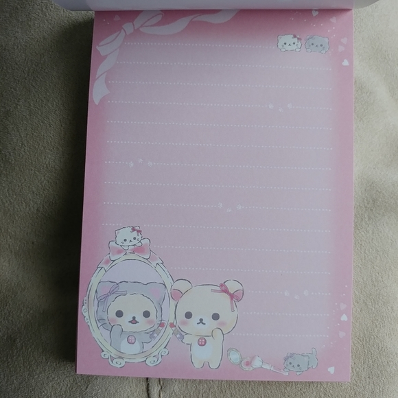 San-X Korilakkuma in the Mirror medium memo pad - Pink - Picture 3 of 6
